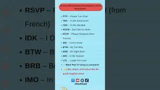 Speak Like a Pro: 10 Abbreviations You Should Already Know!