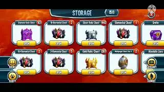 RELICS EXPERIENCE | OPENING 101 DIAMOND CHEST | AND MAXING SOME OF THE RELICS | MONSTER LEGENDS |