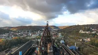 Au sommet du haut fourneau P6