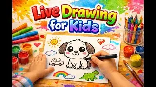 🎨 Live Drawing for Kids | Easy Drawing & Coloring Fun | Art Class for Children