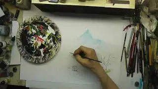 Airbrush Winterlandschaft Teil 1