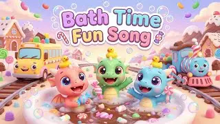Bath Time Fun Song 🛁🐉 | Baby Dragon Candy World | Kids Songs & Nursery Rhymes