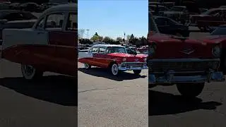 1956 Chevrolet 210 Classic Car Drive By Engine Sound Holy Cross Church Blessing of The Rides 2025