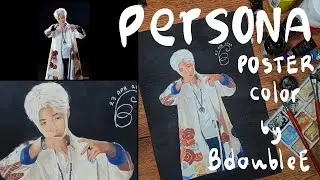 Painting PERSONA 'RM BTS' with poster color by BdoubleE (Timelapse)