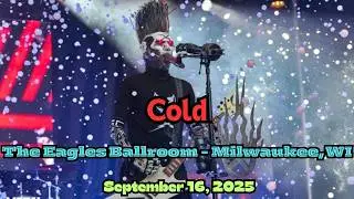 Static X - Cold - Eagles Ballroom, Milwaukee, Wisconsin September 16th 2025