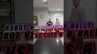 MUST SEE! INSANE Robot vs Cups & Balls #Boardgames #games #couple #fun #challenge #shorts