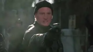 Wrongfully Accused - kid's backpack gun scene