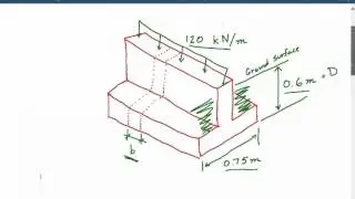 Structural foundation engineering design & analysis for shallow continuous footing Example 2