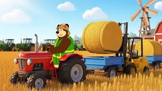 Hay Baling & Transport 🌾🚜 | Realistic Farm Tractor Animation