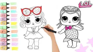 LoL Surprise Leading Baby and Merbaby Coloring Page | Coloring video for kids #coloringpage