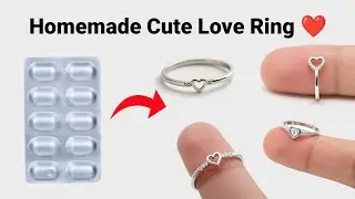 DIY Homemade cute love rings 🥰😍/how to make rings at home/best ring ever!