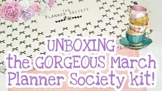 UNBOXING the GORGEOUS March Planner Society Kit | 2019 | Planning With Eli