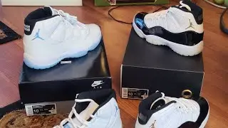 Air Jordan Retro 11 Legend Blue 2024 Versus Aj11 Gratitude 2023 Sneaker Comparisons #gotemearly