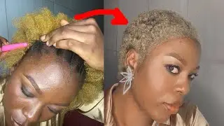 Trying trending TikTok low cut hairstyle / Beginners friendly
