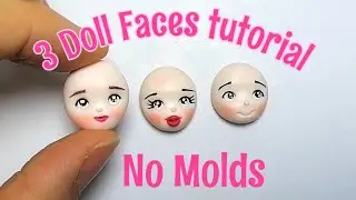 how to make doll faces with clay easy steps without molds #claydoll