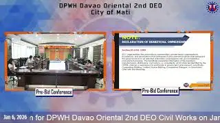 Procurement Livestream for DPWH Davao Oriental 2nd DEO Civil Works on January 06, 2026