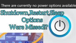 There are currently no power options available?! ||#Power #option #not available 🙄!✔️#தமிழில்