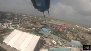 POV of the Soaring Eagle Zip Line at Schlitterbahn Galveston