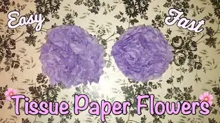 DIY Tissue Paper Flowers- How To Make EASY Tissue Paper Flowers! Easy Tutorial !!