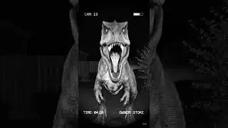 Doorbell Footage: 'Carnivore dinosaur caught roaring' #shorts #dinosaur #cctv