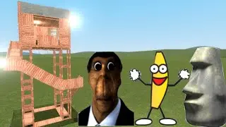 Ubunga, Moai And Banana Vs Towers In Garry's Mod!