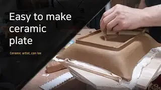 easy to make ceramic plate. pottery square plate