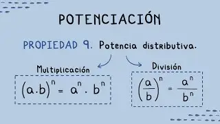 Potenciación | 7. Propiedades: potencia distributiva respecto a la multiplicación y a la división.