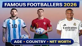 ⚽🌟 Famous Football Players 2026 | Age, DOB, Country & Net Worth 💰 #football #players #age #country 