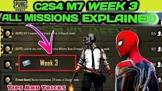 C2S4 M7 WEEK 3 ALL ROYAL PASS MISSIONS FULLY EXPLAINED // TIPS AND TRICKS URDU/Hindi | PUBG MOBILE