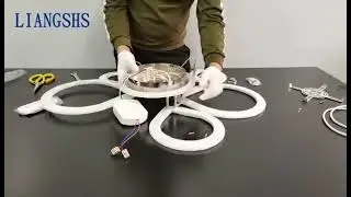 LIANGSHS modern LED ceiling lamp assembly video