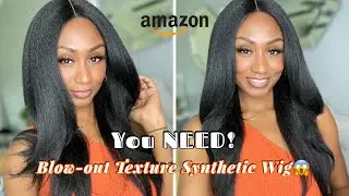 🧡Perfect Kinky Straight BLOW OUT Texture Wig | Kaja