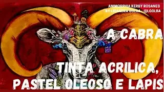 pintura acrilica,  pastel oleoso e lapis, animorphia