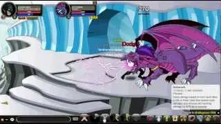 AQW=Dude14567 soloing Nythera (Evolved Leprechaun)