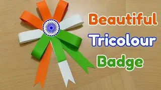 🇮🇳 Independence Day Badge making | Tricolour Badge | Independence Day Craft | 15th August Craft Idea