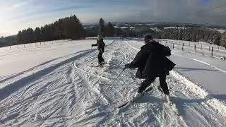 Soleil et neige poudreuse &agrave; Ovifat- Skipiste  Ovifat - 4K
