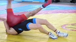 Wrestling / Ringen LM Sachsen 2024 in Plauen, Jugend A (U17), 60 kg, Greco, Saidov - Hocke