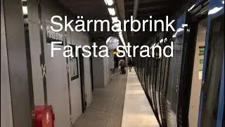 Åker tunnelbana mellan Skärmarbrink - Farsta strand