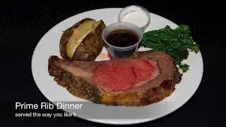 Prime Rib Dinner at the Bullpen Bar and Grill