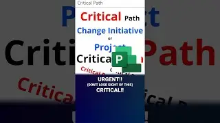 This is Critical! #project #msproject #projecttraining #pmo #microsoft #planning