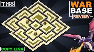 NEW BEST TH8 War Base 2022 COPY LINK | COC Town Hall 8 (TH8) Trophy Base - Clash of Clans