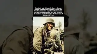 Colorized WW2 Footage Calm German Gunner Amid Chaos 1944