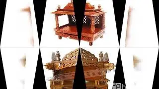 Handcarved Antique  wooden temple for home Assembled DIY