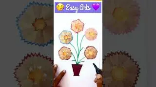 Pencil dust art | #shorts #flowers #youtube #arts #craft