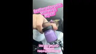New color line for our leather edge painting helping hands! Edge paint with me in my car!