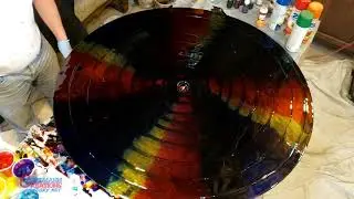 BEAUTIFUL EPOXY ART ON 40 INCH GLASS TOP PATIO TABLE INSTRUCTIONAL VIDEO