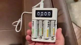EBL AA AAA Rechargeable Battery 8 Counts with Battery Charger