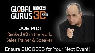 Global Gurus ranks Joe Pici #3 for Sales Training and Speaking