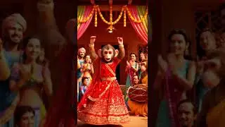 Baby Monkey Wedding Groove 🐒💃🥁 #MonkeyWedding #Cute #ViralDance