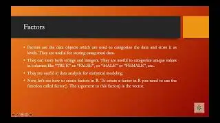 Factor Data Structures in R | Lecture - 19