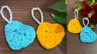 How to Crochet Classic Hearts &hearts;️ Beginner Pattern and Tutorial | Mini Crochet Heart Keychain | Diy